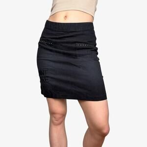 Desigual black denim mini skirt